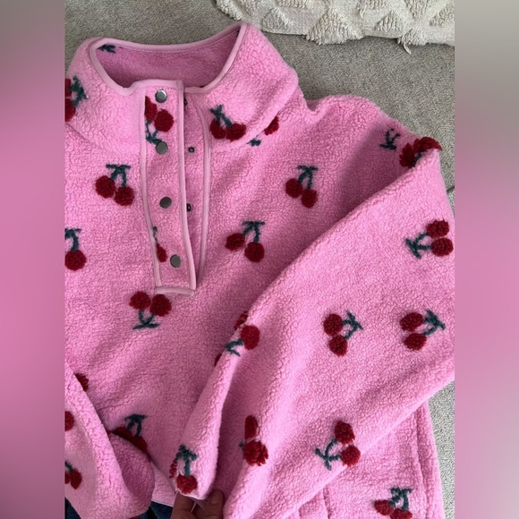 New In The Very Cherry Teddy Sweater 🍒 - Picture 4 of 12